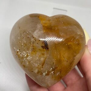 Golden Healer Crystal Heart